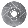 R1 07-18 BMW X5 Front Right Drilled & Slotted Silver Brake Rotor