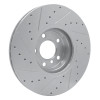R1 07-18 BMW X5 Front Right Drilled & Slotted Silver Brake Rotor