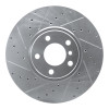 R1 07-18 BMW X5 Front Left Drilled & Slotted Silver Brake Rotor