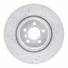 R1 07-19 BMW X6 Rear Right Drilled & Slotted Silver Brake Rotor
