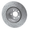 R1 07-19 BMW X5 Rear Left Drilled & Slotted Silver Brake Rotor