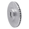 R1 02-06 BMW X5 Front Right Drilled & Slotted Silver Brake Rotor