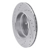 R1 02-06 BMW X5 Rear Right Drilled & Slotted Silver Brake Rotor