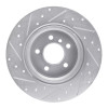 R1 00-06 BMW X5 Rear Right Drilled & Slotted Silver Brake Rotor