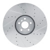 R1 16-25 BMW M240I xDrive Left Front Drilled & Slotted Silver Brake Rotor