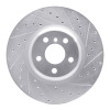R1 16-25 BMW 330e xDrive Rear Right Drilled & Slotted Silver Brake Rotor