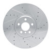 R1 16-25 BMW 840i Right Front Drilled & Slotted Silver Brake Rotor
