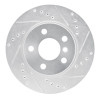 R1 14-21 BMW i3 Front Right Drilled & Slotted Silver Brake Rotor