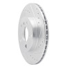 R1 14-21 BMW i3 Front Right Drilled & Slotted Silver Brake Rotor