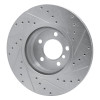 R1 12-18 BMW 328I Front Left Drilled & Slotted Silver Brake Rotor