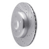 R1 13-21 BMW 230I xDrive Rear Right Drilled & Slotted Silver Brake Rotor
