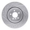 R1 13-21 BMW 230I xDrive Rear Right Drilled & Slotted Silver Brake Rotor