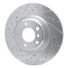 R1 12-20 BMW 230I Rear Left Drilled & Slotted Silver Brake Rotor