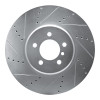 R1 13-20 BMW 340I Front Left Drilled & Slotted Silver Brake Rotor