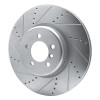 R1 13-20 BMW 340I Front Left Drilled & Slotted Silver Brake Rotor