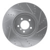 R1 13-20 BMW 340I Front Left Drilled & Slotted Silver Brake Rotor
