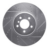 R1 13-20 BMW 335I xDrive Front Right Drilled & Slotted Silver Brake Rotor
