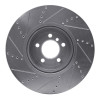 R1 13-20 BMW 335I xDrive Front Right Drilled & Slotted Silver Brake Rotor