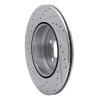 R1 12-20 BMW 435I Rear Right Drilled & Slotted Silver Brake Rotor