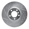 R1 12-21 BMW 228I Front Left Drilled & Slotted Silver Brake Rotor