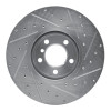 R1 12-21 BMW 228I Front Left Drilled & Slotted Silver Brake Rotor