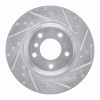 R1 11-16 BMW Z4 Rear Right Drilled & Slotted Silver Brake Rotor