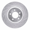 R1 11-16 BMW Z4 Rear Right Drilled & Slotted Silver Brake Rotor