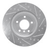 R1 11-16 BMW Z4 Rear Left Drilled & Slotted Silver Brake Rotor