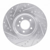 R1 11-16 BMW Z4 Front Right Drilled & Slotted Silver Brake Rotor