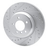 R1 11-16 BMW Z4 Front Left Drilled & Slotted Silver Brake Rotor