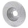 R1 11-16 BMW Z4 Front Left Drilled & Slotted Silver Brake Rotor