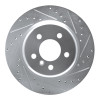 R1 11-16 BMW 528I Rear Right Drilled & Slotted Silver Brake Rotor