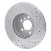 R1 11-16 BMW 528I xDrive Front Left Drilled & Slotted Silver Brake Rotor