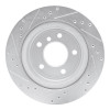 R1 09-16 BMW Z4 Rear Right Drilled & Slotted Silver Brake Rotor