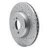 R1 11-19 BMW 640I Gran Coupe Front Right Drilled & Slotted Silver Brake Rotor