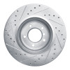 R1 09-16 BMW Z4 Front Right Drilled & Slotted Silver Brake Rotor