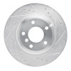 R1 08-13 BMW 135I Rear Right Drilled & Slotted Silver Brake Rotor