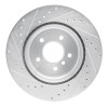 R1 08-13 BMW 135I Rear Right Drilled & Slotted Silver Brake Rotor