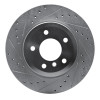 R1 08-13 BMW 135I Rear Left Drilled & Slotted Silver Brake Rotor