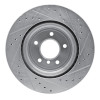 R1 08-13 BMW 135I Rear Left Drilled & Slotted Silver Brake Rotor