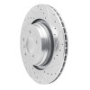 R1 07-08 BMW ALPINA B7 Rear Right Drilled & Slotted Silver Brake Rotor
