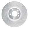 R1 07-08 BMW ALPINA B7 Front Right Drilled & Slotted Silver Brake Rotor