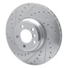R1 07-08 BMW ALPINA B7 Front Left Drilled & Slotted Silver Brake Rotor