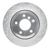 R1 06-10 BMW 535XI Rear Right Drilled & Slotted Silver Brake Rotor