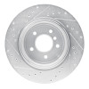 R1 06-10 BMW 535XI Rear Right Drilled & Slotted Silver Brake Rotor