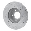 R1 06-13 BMW 128I Front Left Drilled & Slotted Silver Brake Rotor