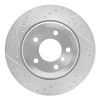 R1 04-10 BMW 525i (Mexico) Rear Left Drilled & Slotted Silver Brake Rotor