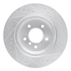 R1 04-10 BMW 525i (Mexico) Rear Left Drilled & Slotted Silver Brake Rotor