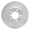 R1 04-10 BMW 525I (USA/Canada) Front Right Drilled & Slotted Silver Brake Rotor
