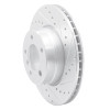 R1 04-10 BMW 525I (USA/Canada) Front Right Drilled & Slotted Silver Brake Rotor